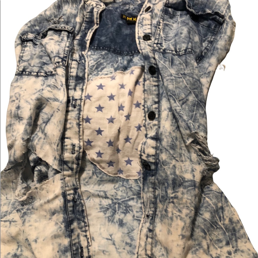 Blue Jean torn dress plus-size